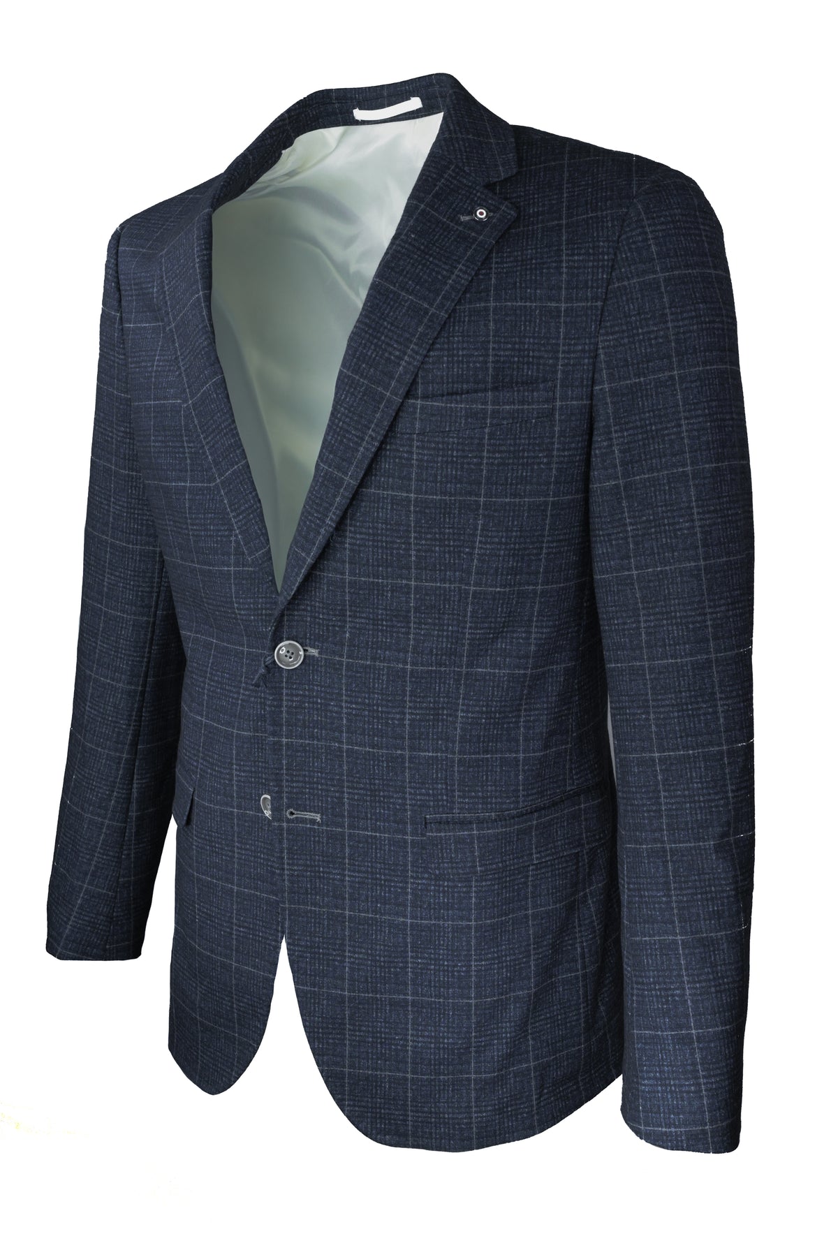 Blue Industry Fall Windowpane Sport Coat Navy