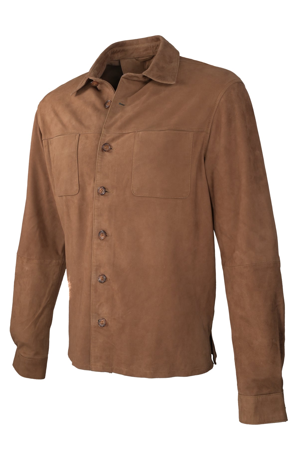 Regency Brock Suede Shirt Jacket Cigar