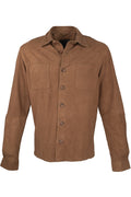 Regency Brock Suede Shirt Jacket Cigar