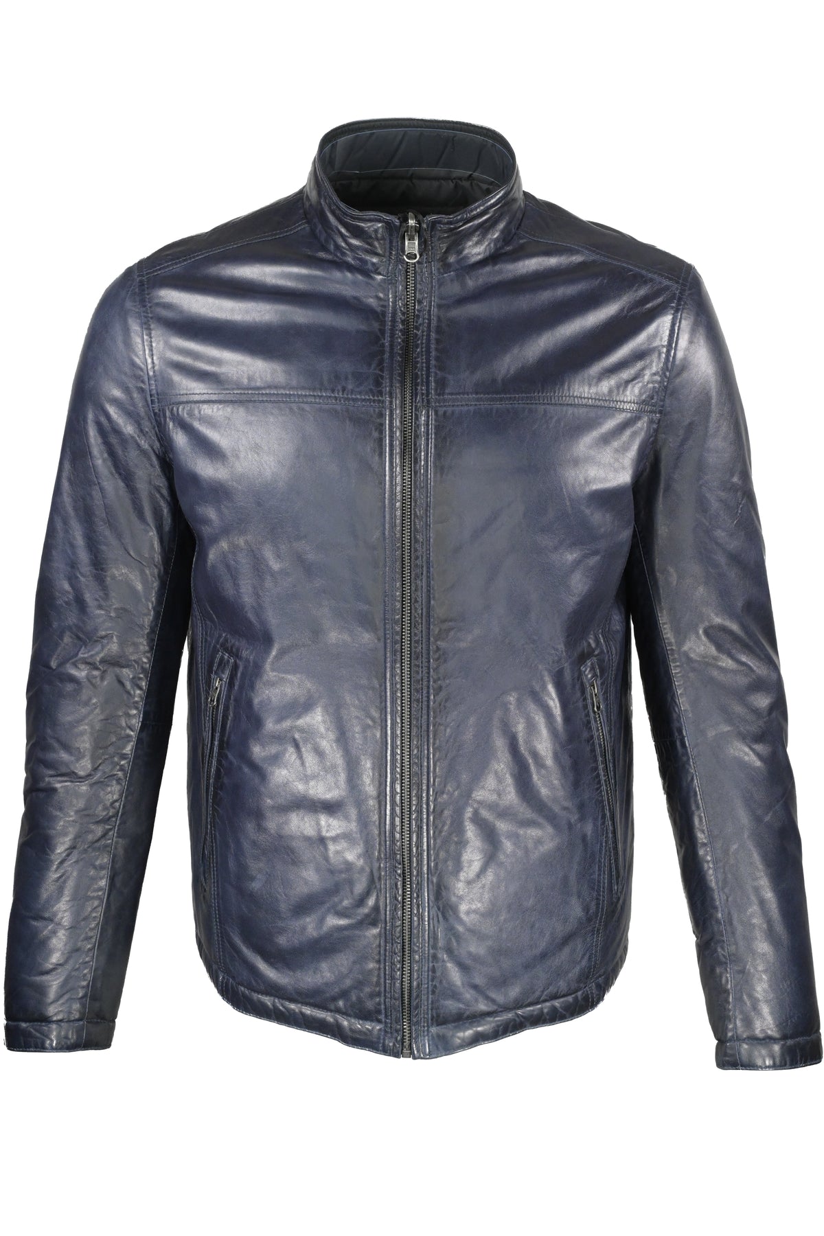 Regency Lucio Puffy/Leather Reversible Jacket - Black/Navy