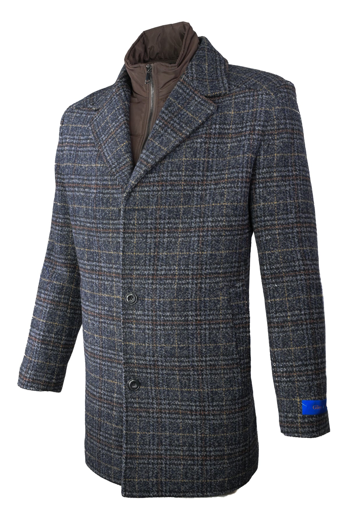 Giles & Jasper Hybrid Coat Plaid