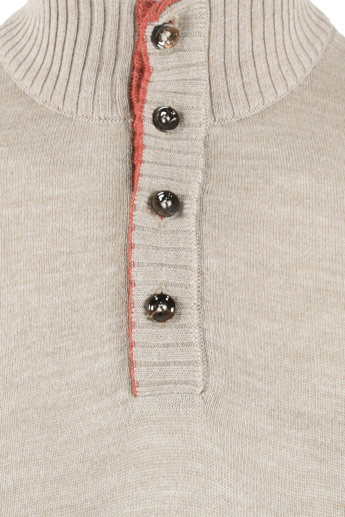 Garnet Quarter Button Sweater - Ecru