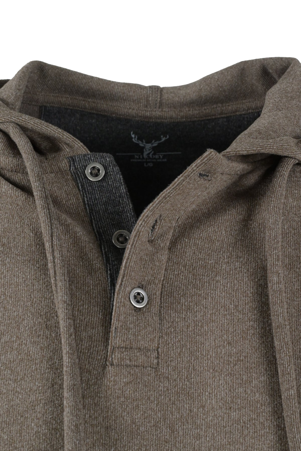 Nicoby Pullover Hooded Sweater Brown