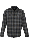 Nicoby Plaid Shirt Jacket Brown/Charcoal