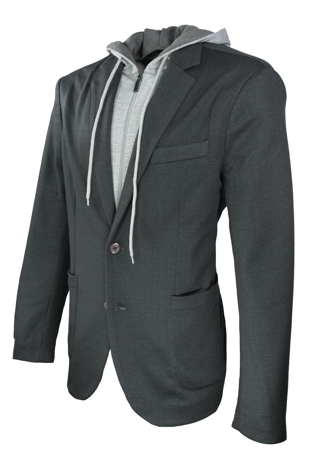 Nicoby Hybrid Hooded Sport Coat - Charcoal