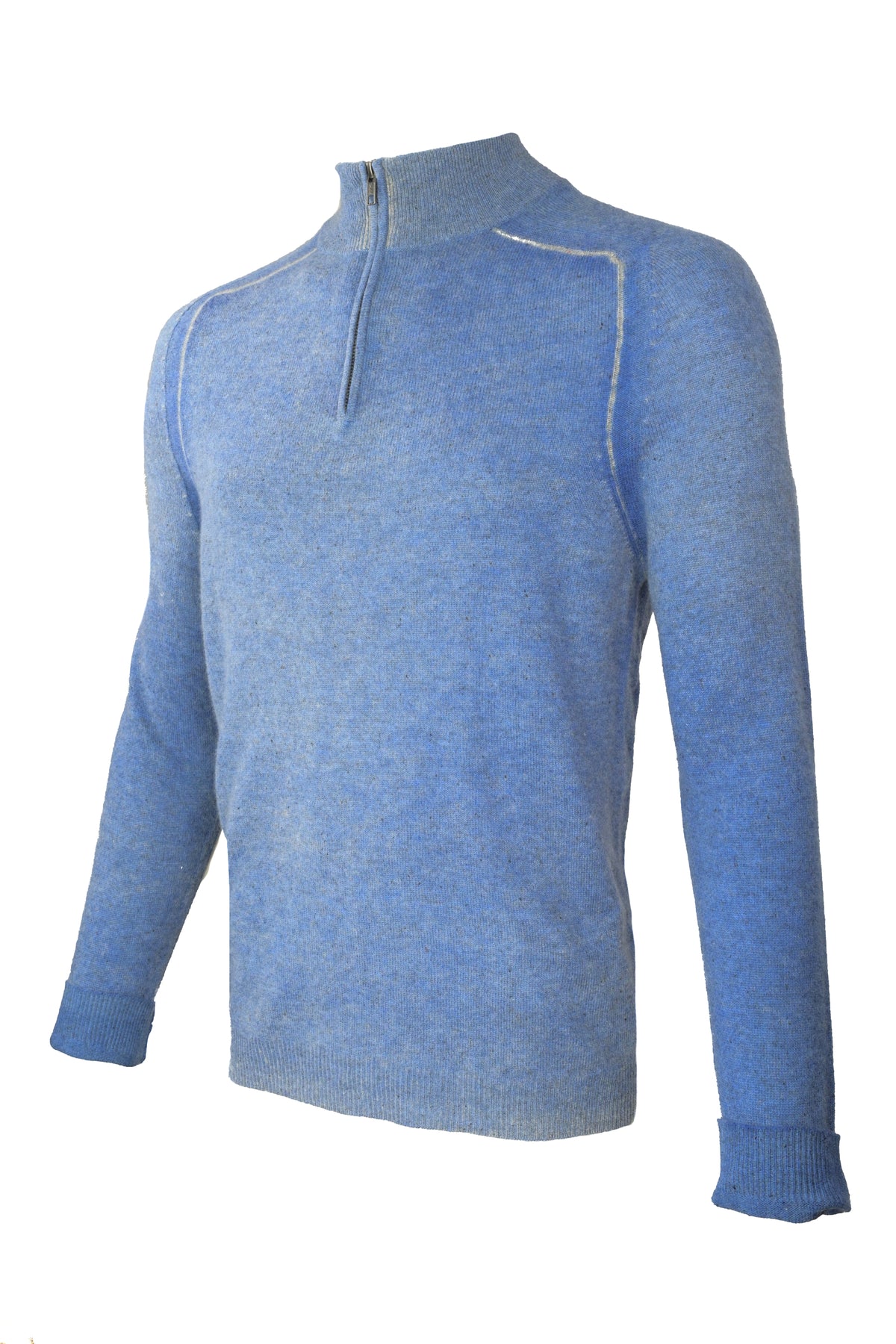 Autumn Cashmere Inked 1/4 Zip Pullover Sweater Blue