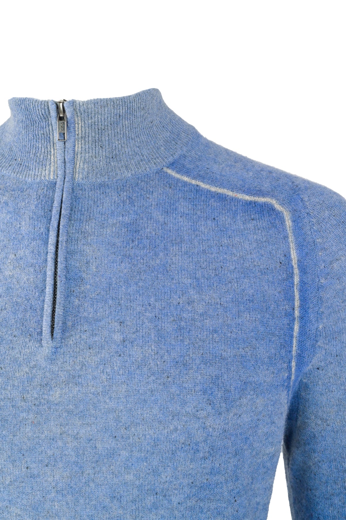 Autumn Cashmere Inked 1/4 Zip Pullover Sweater Blue