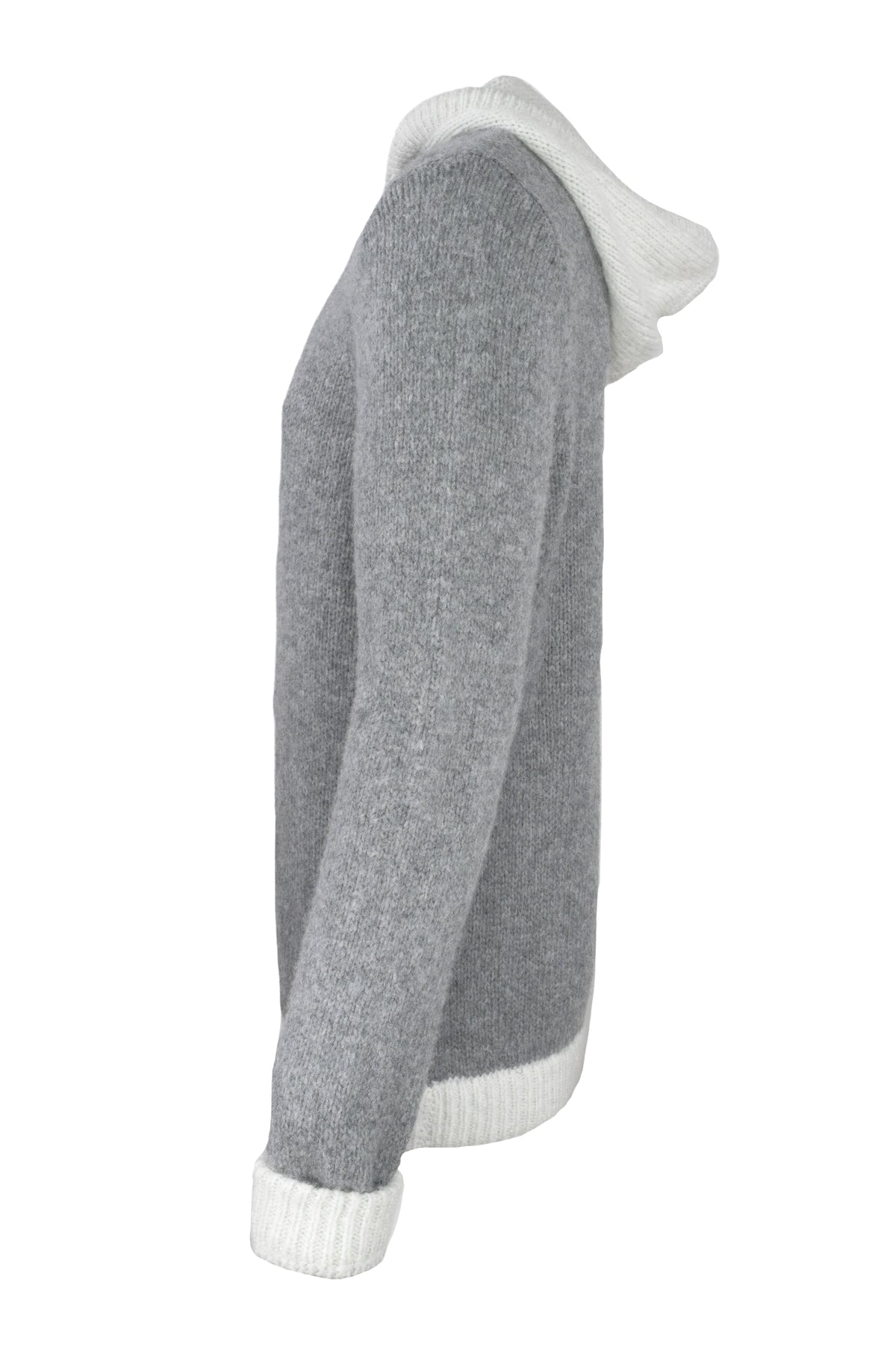 Autumn Cashmere Colorblock Hooded Sweater Fog