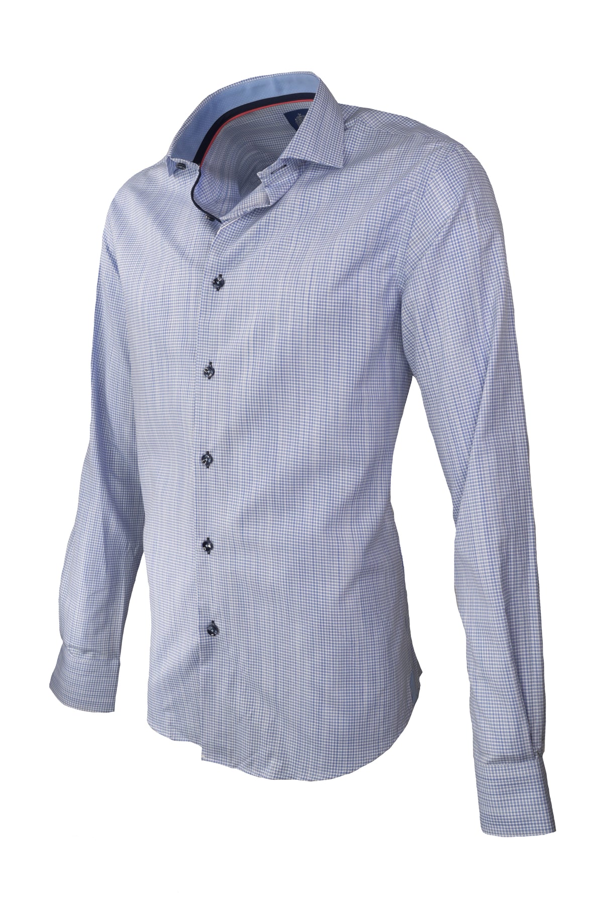 Avenue 21 Microcheck Shirt Blue