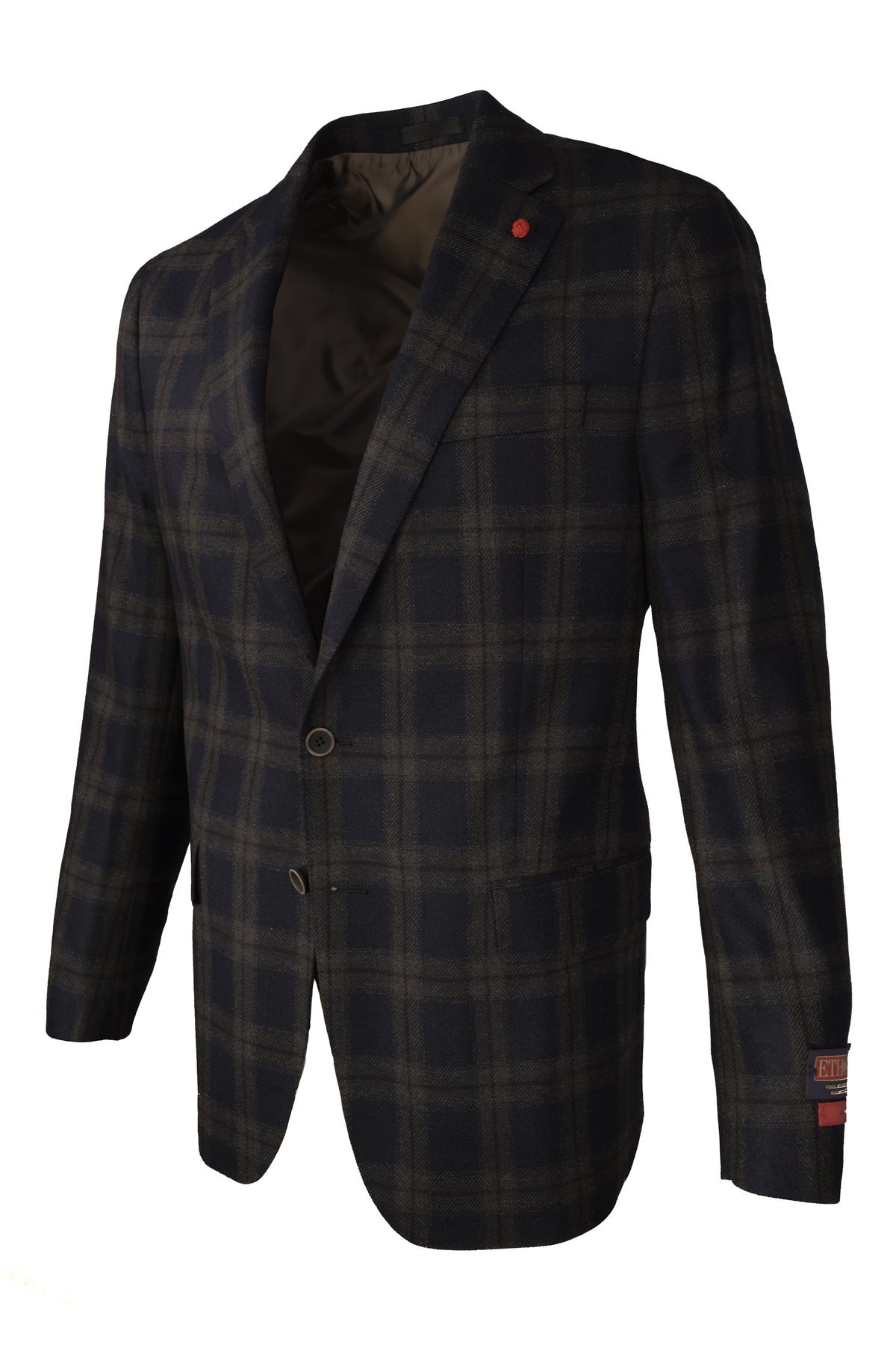 TailoRed Gianni Sport Coat - Navy / Brown Plaid