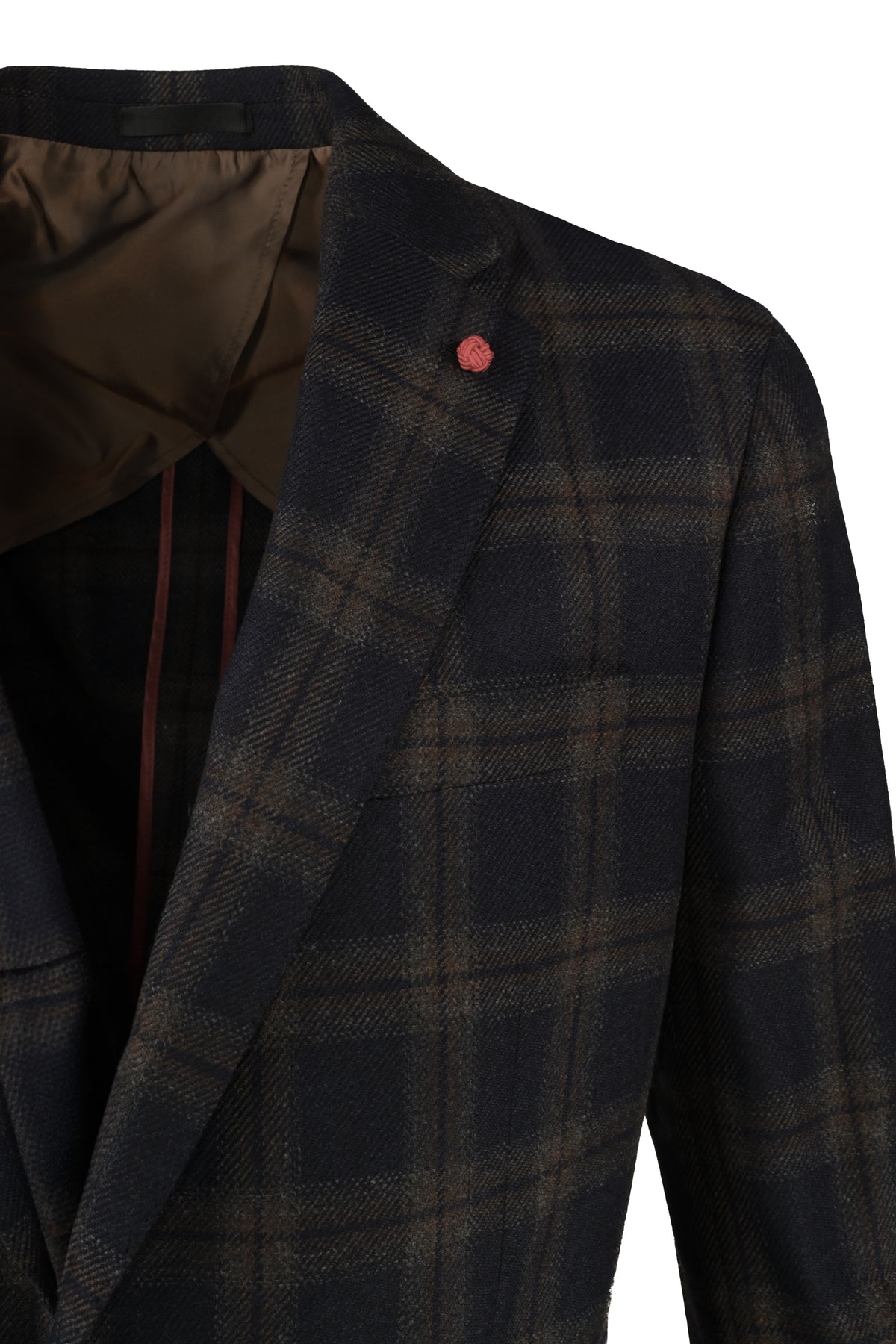 TailoRed Gianni Sport Coat - Navy / Brown Plaid