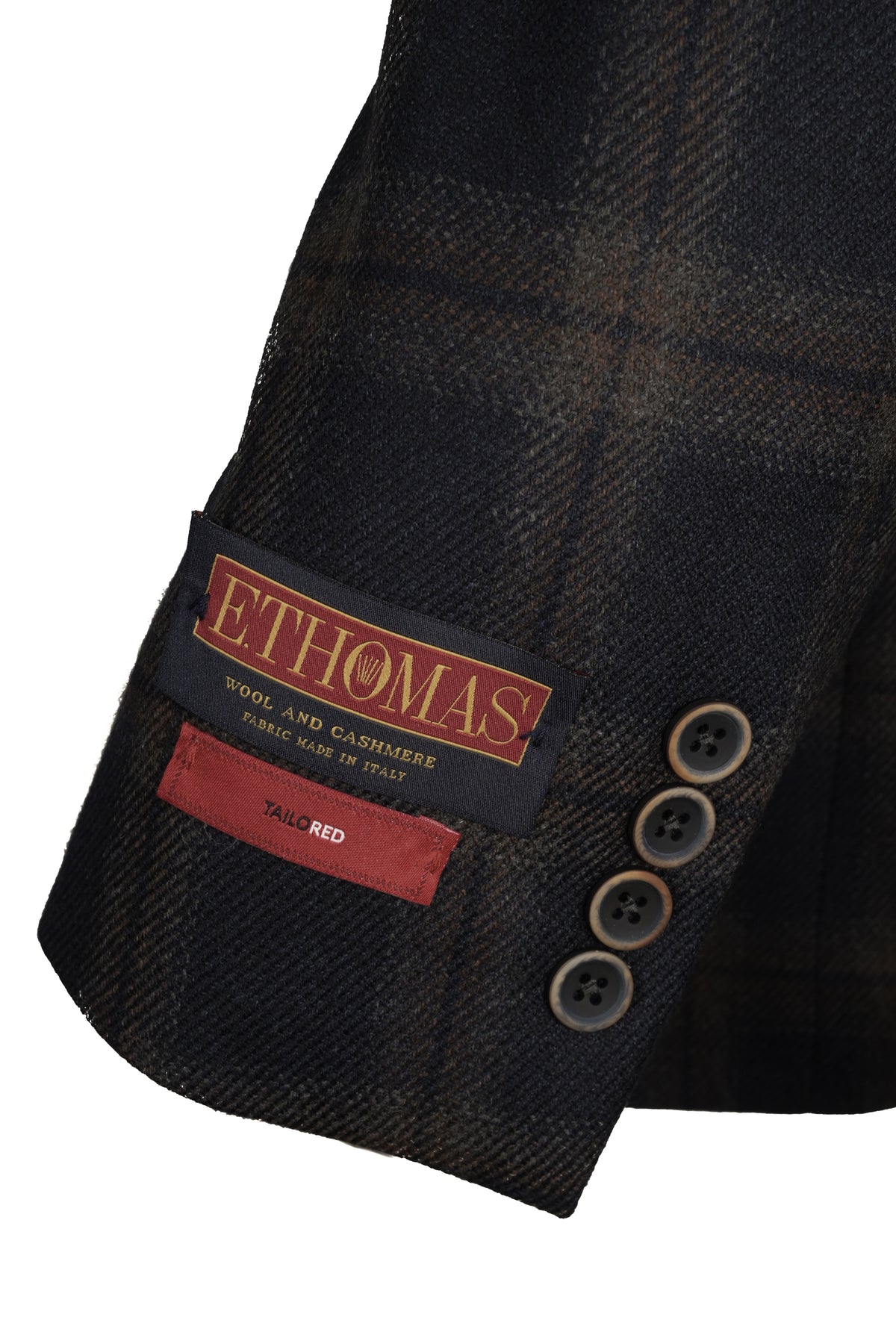 TailoRed Gianni Sport Coat - Navy / Brown Plaid