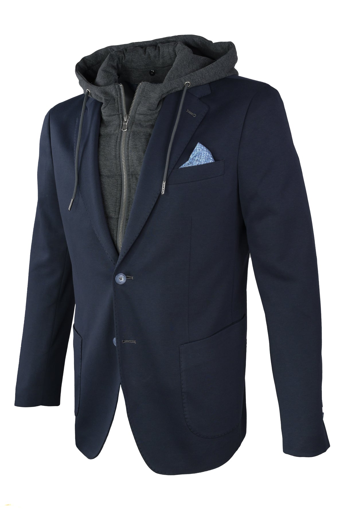 7 Downie St. Hybrid Hooded Hudson Sport coat - Navy