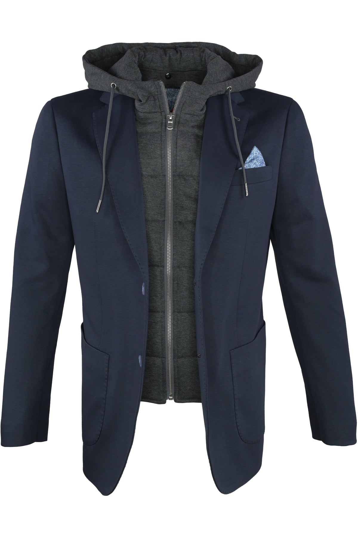 7 Downie St. Hybrid Hooded Hudson Sport coat - Navy