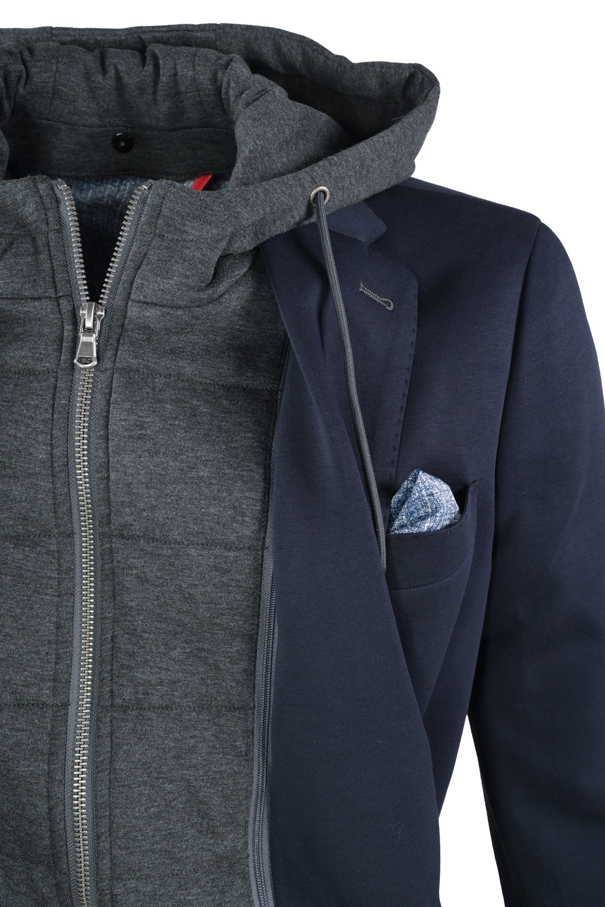 7 Downie St. Hybrid Hooded Hudson Sport coat - Navy