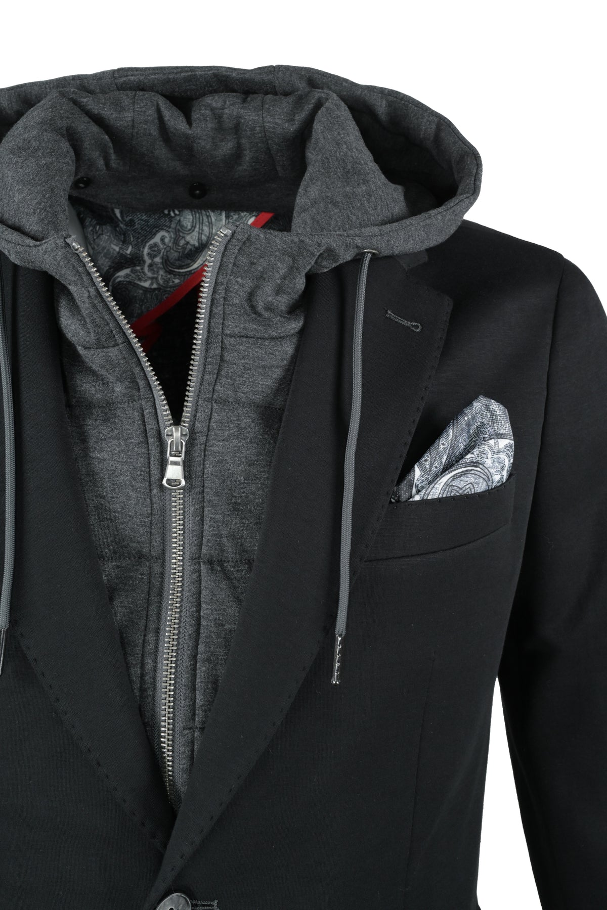 7 Downie St. Hybrid Hooded Hudson Sport coat - Black