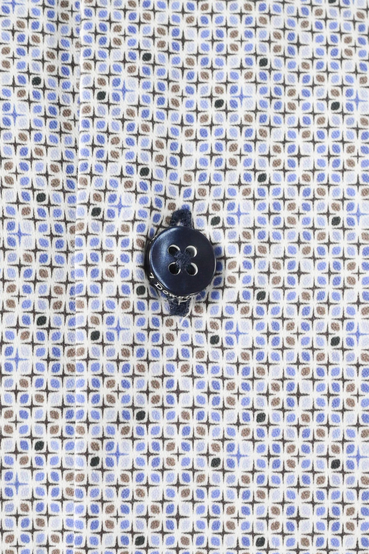 7 Downie St. Shirt - Geometric Blue & Gold