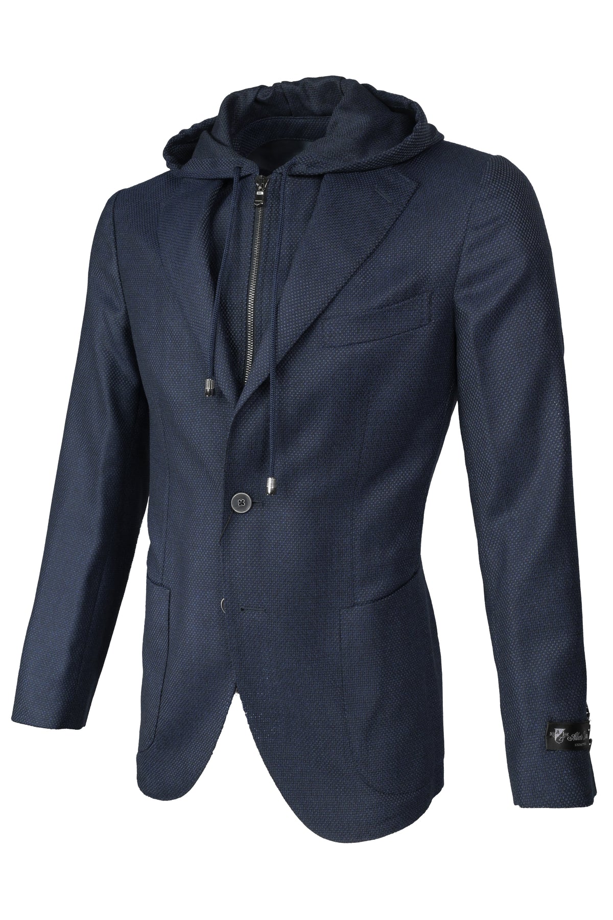 Alberto Zimni Signature Hybrid Hooded Sport Coat Navy