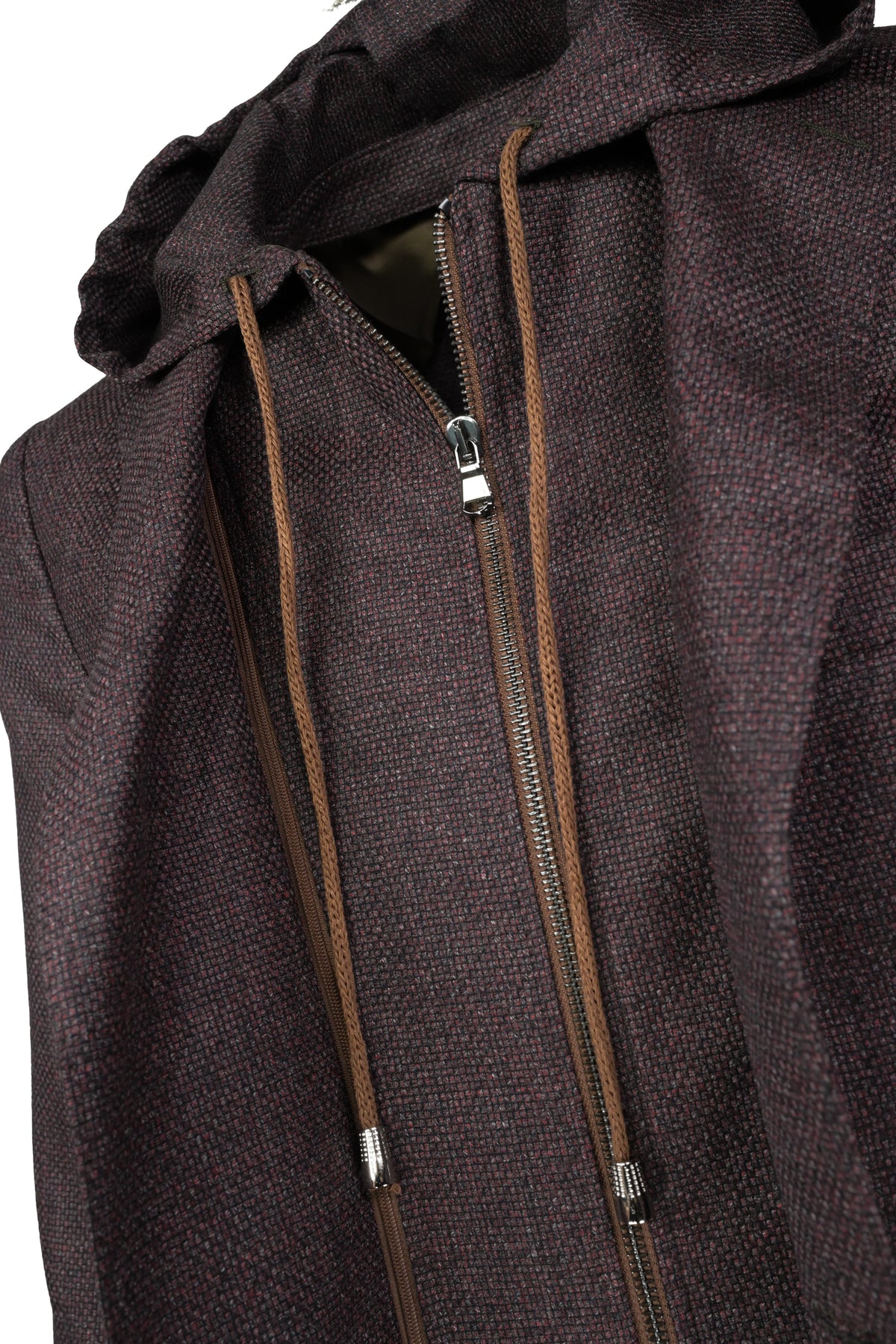 Alberto Zimni Signature Hybrid Hooded Sport Coat Burgundy