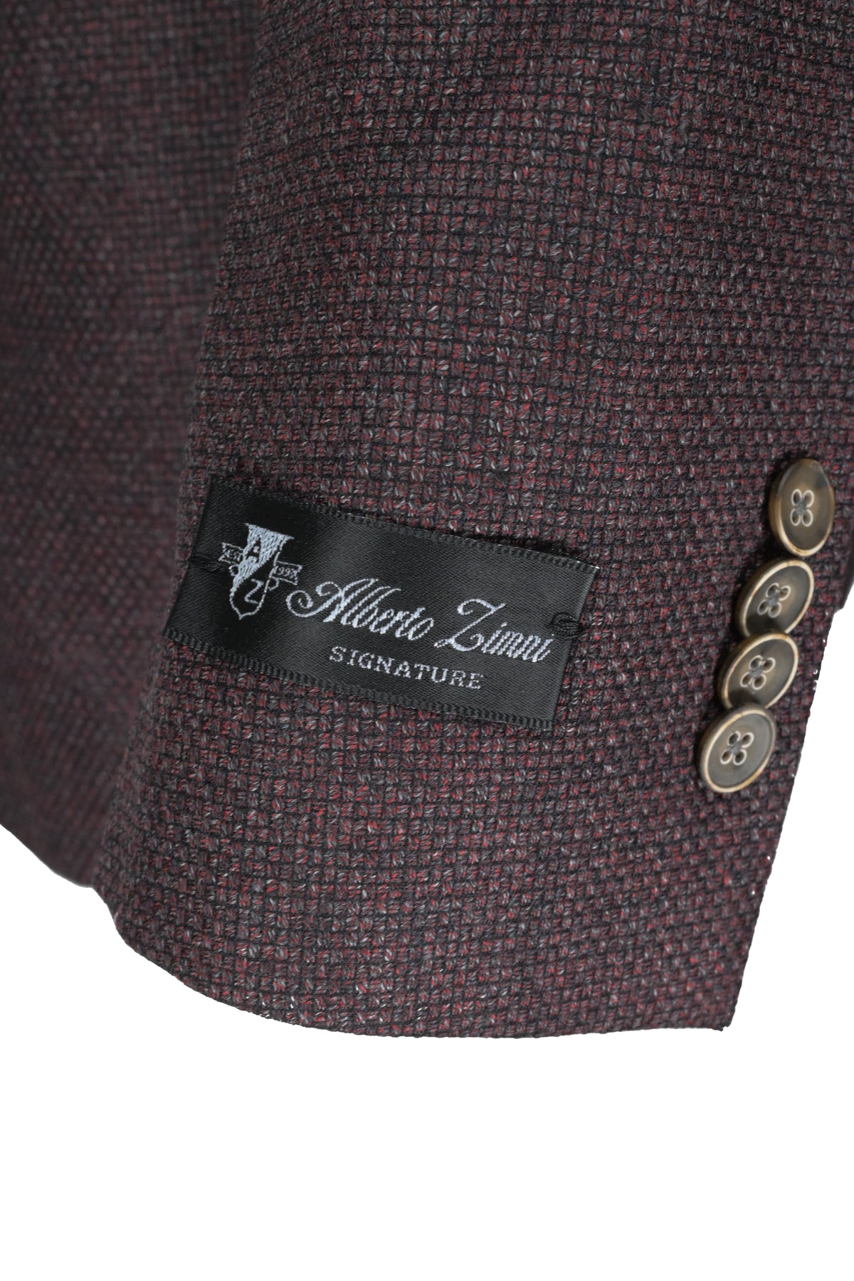 Alberto Zimni Signature Hybrid Hooded Sport Coat Burgundy