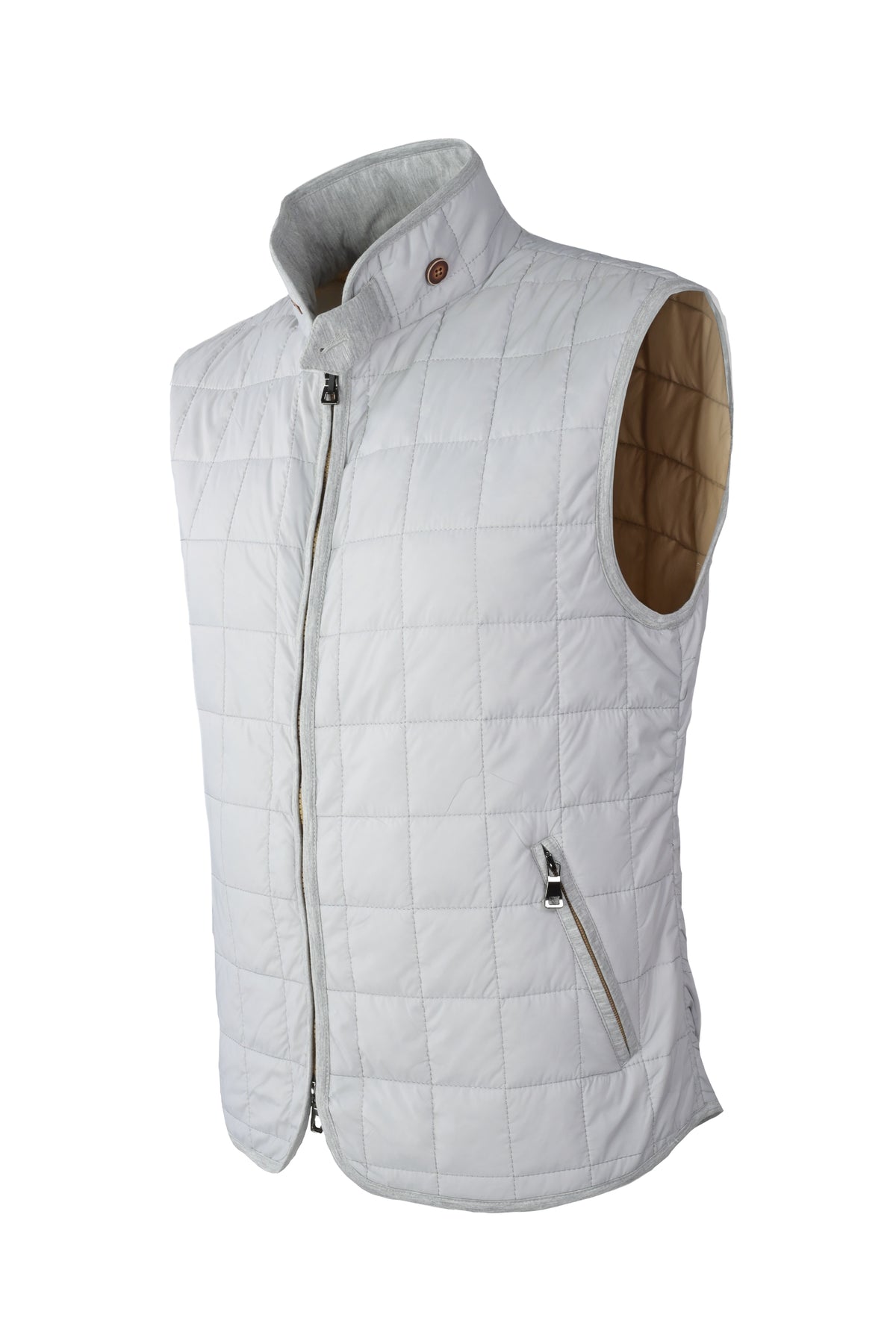 Luchiano Visconti Lightweight Quilted Vest Grey