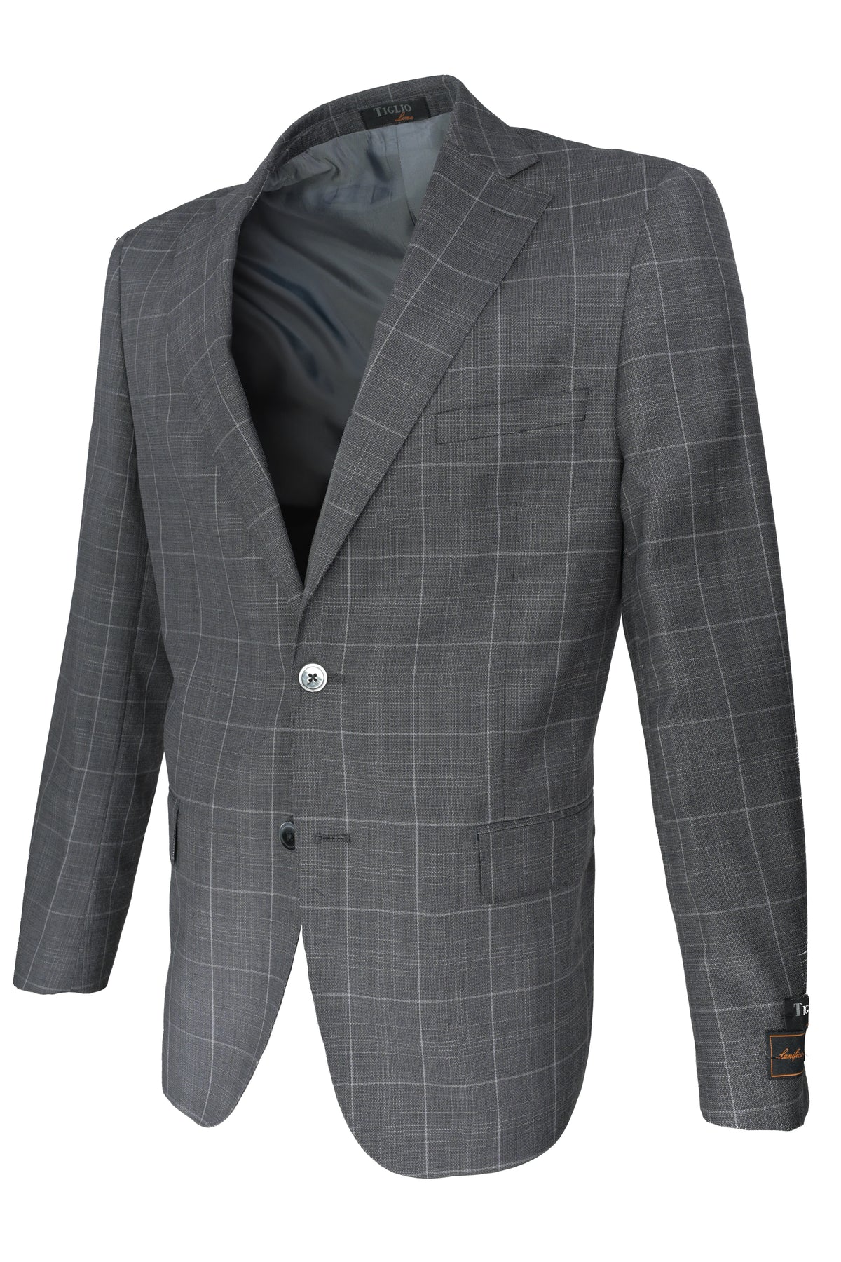 Tiglio Dolcetto Windowpane Sport Coat Dark Gray