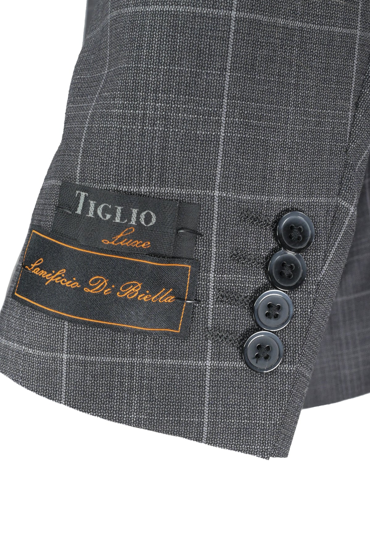 Tiglio Dolcetto Windowpane Sport Coat Dark Gray