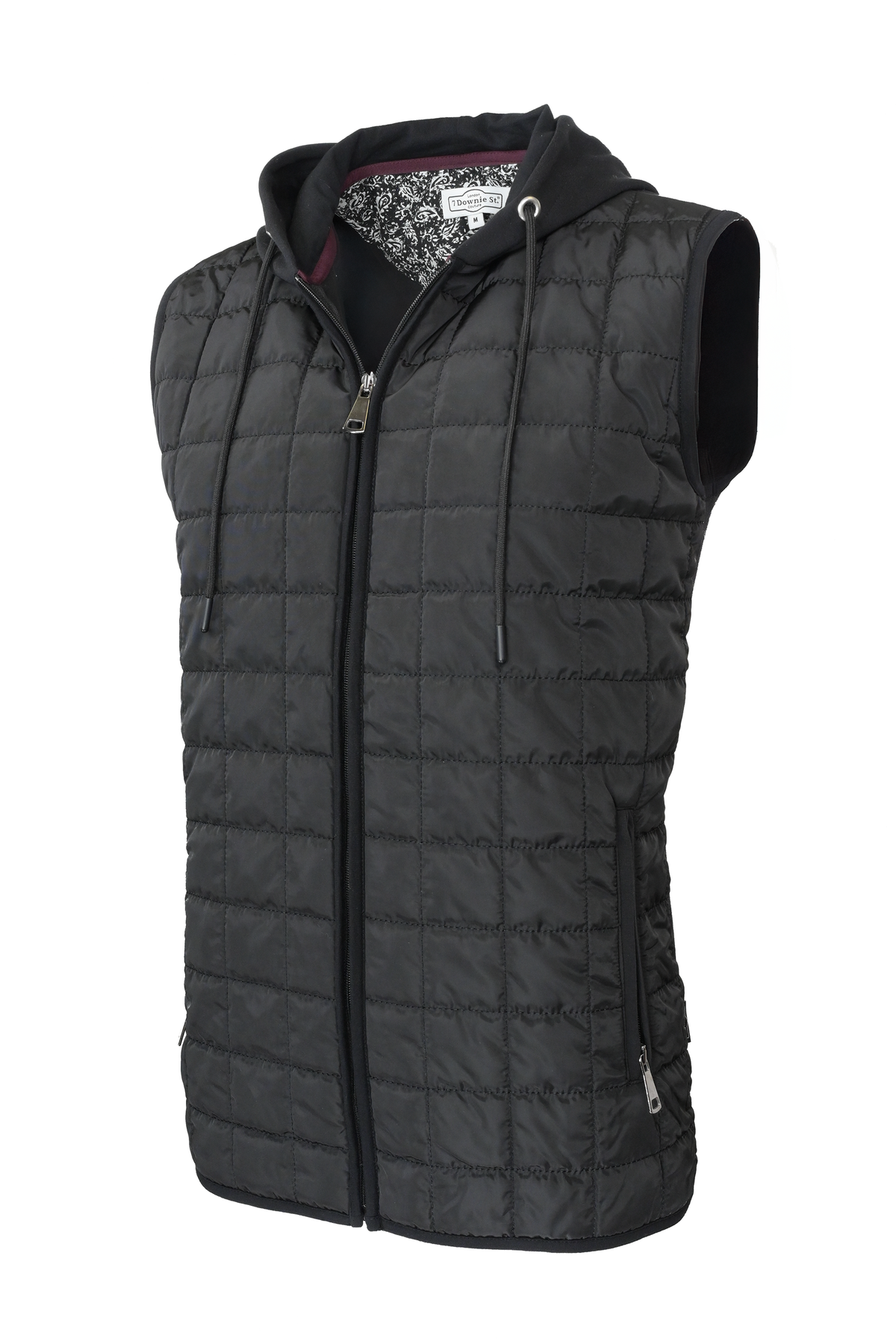 7 Downie St. Hooded Vest - Black