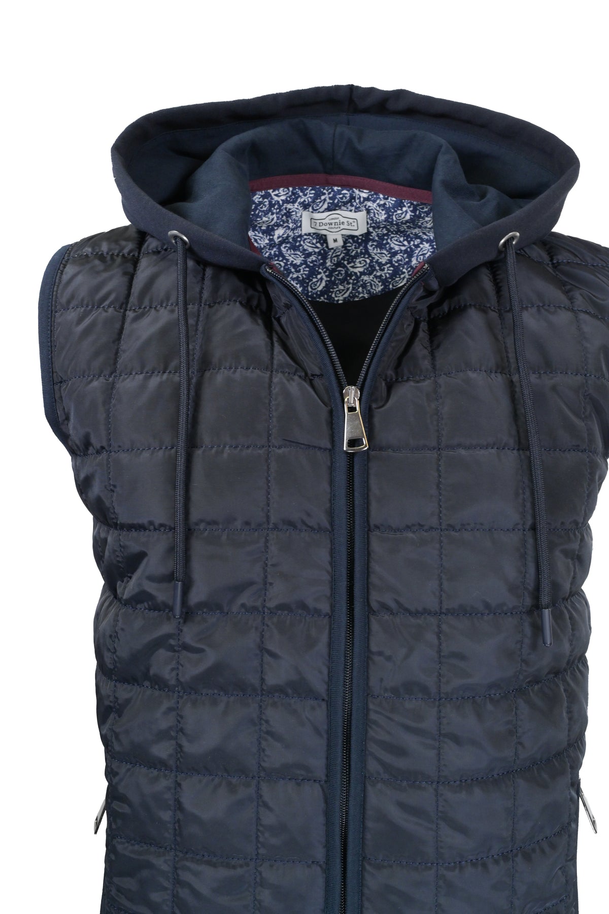 7 Downie St. Hooded Vest - Navy