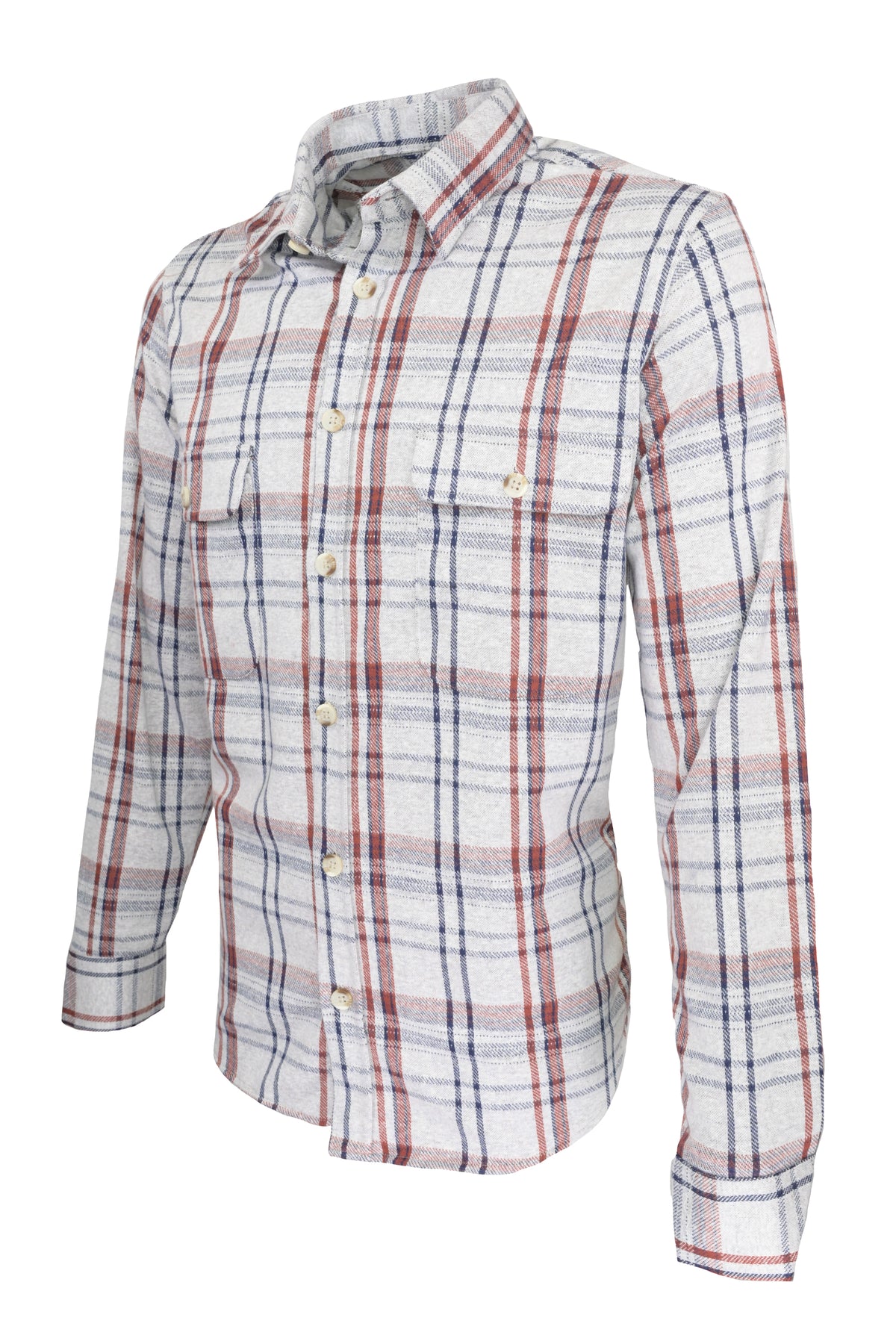 Garnet Plaid Shirt Jacket - Oat