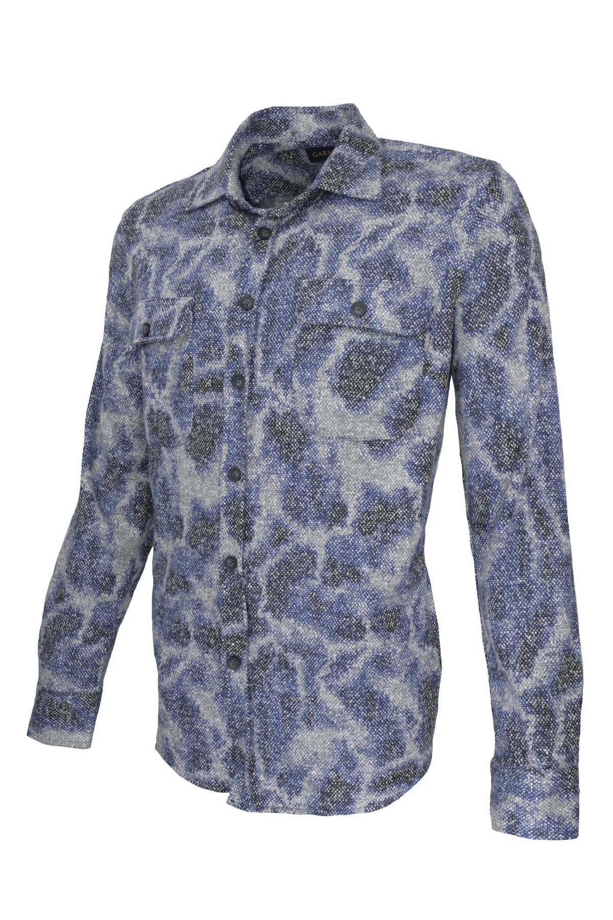 Garnet Abstract Shirt Jacket - Royal