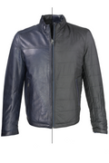 Regency Lucio Puffy/Leather Reversible Jacket - Black/Navy