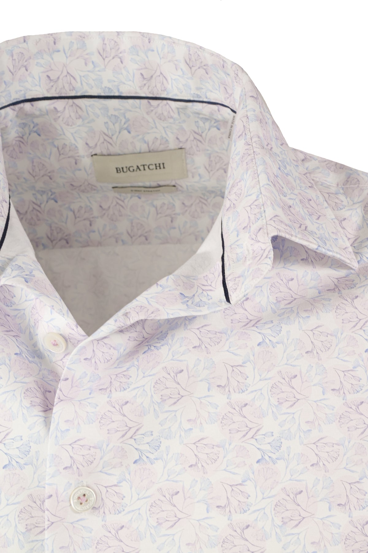 Bugatchi OoohCotton Stretch Nature Shirt - Dusty Pink