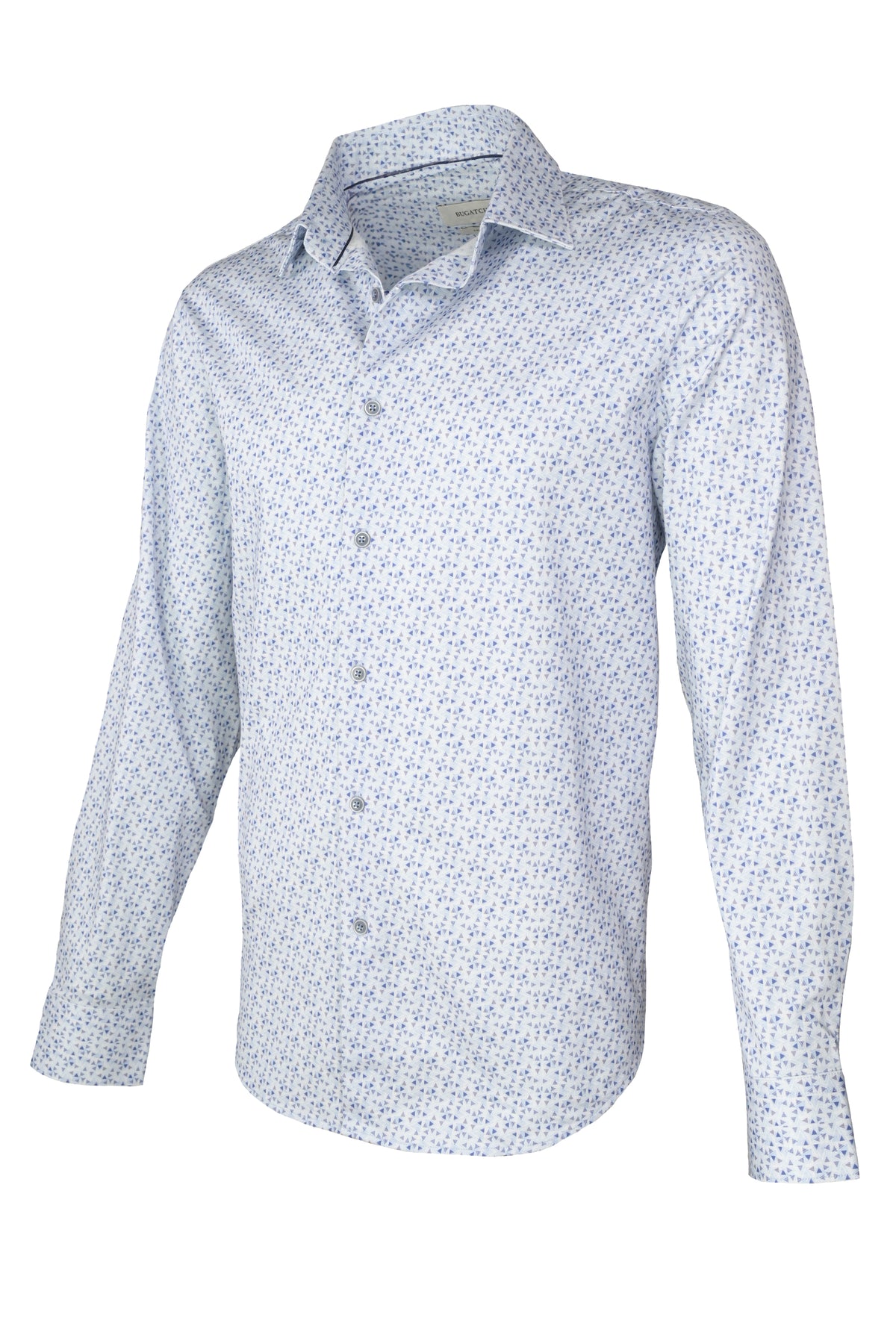 Bugatchi OoohCotton Triangles Shirt - Air Blue