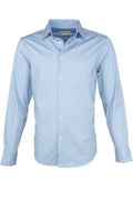 Bugatchi 8-Way Stretch Chevron Shirt - Air Blue
