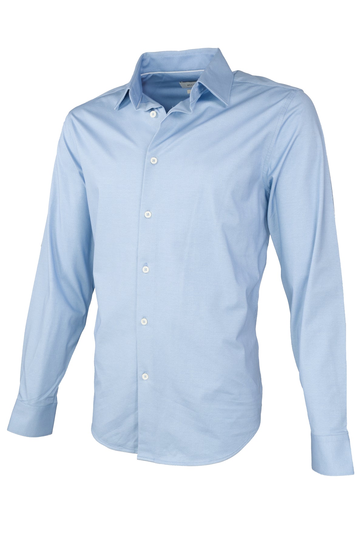 Bugatchi 8-Way Stretch Chevron Shirt - Air Blue