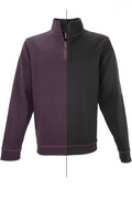 F/X Fusion Reversible Quarterzip Sweater - Mulberry / Black
