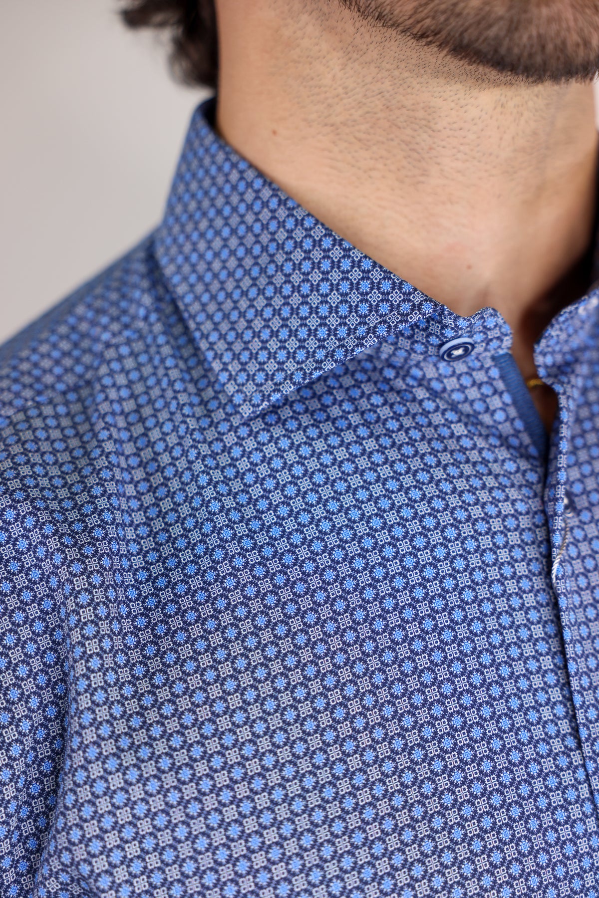 Marcello Midway Blue Medallion Shirt