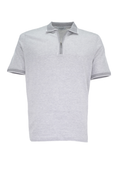 Garnet Spring Zip Polo - Platinum