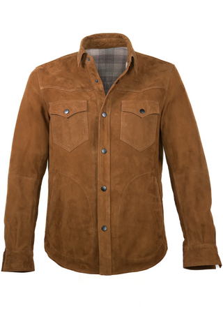 Regency Gem Suede Leather Shirt Jacket