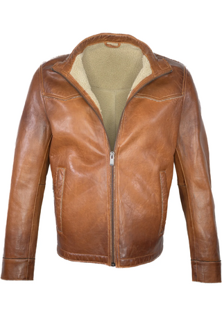Scully Fleece-Lined Leather Jacket