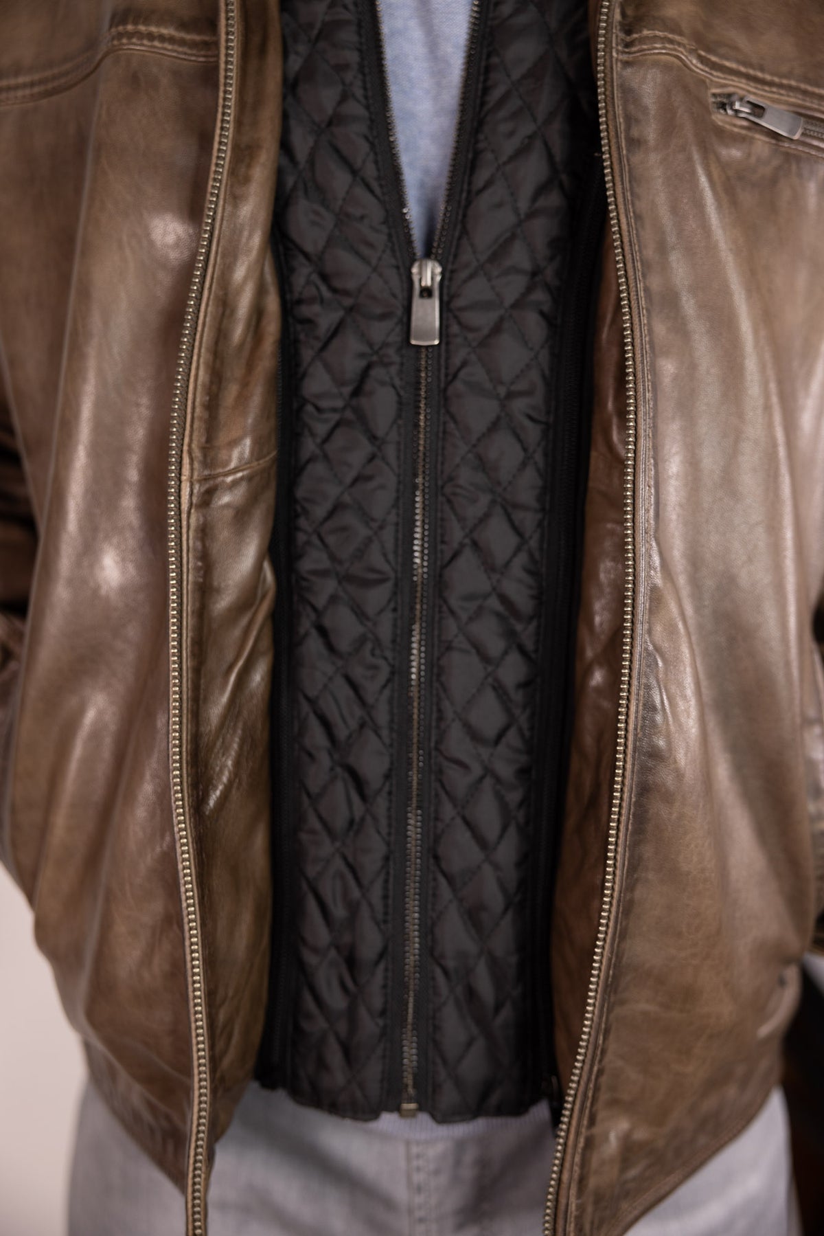 Regency Malik Double Collar Leather Jacket