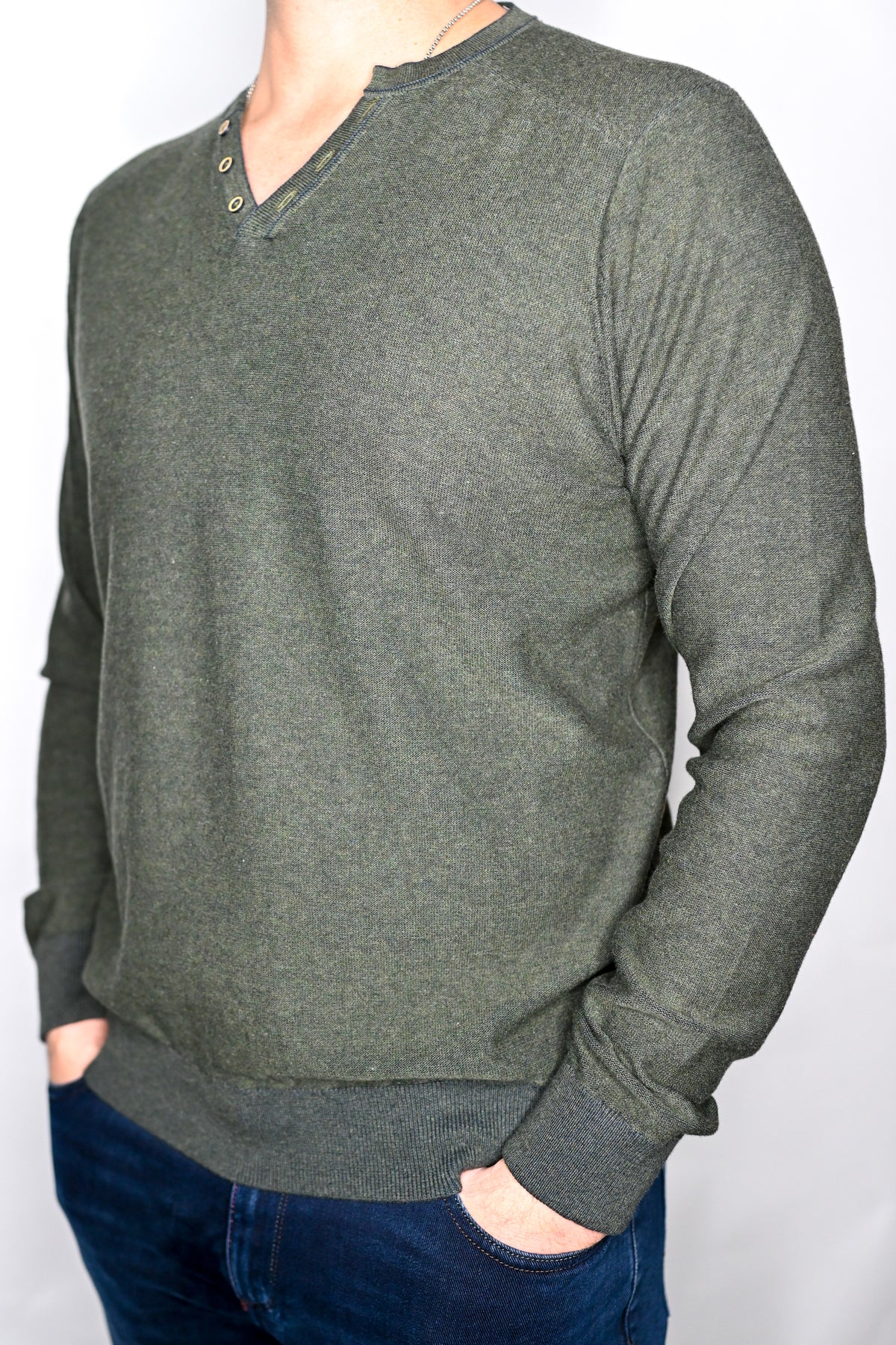 Raffi Vance Reversible Henley Sweater