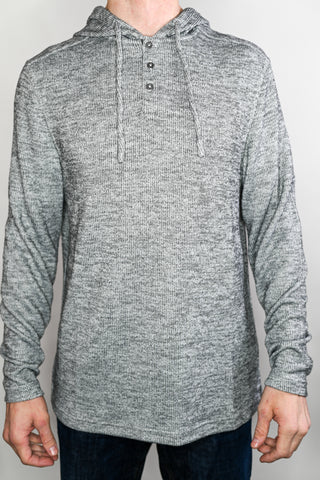 Nicoby Hooded Henley Sweater