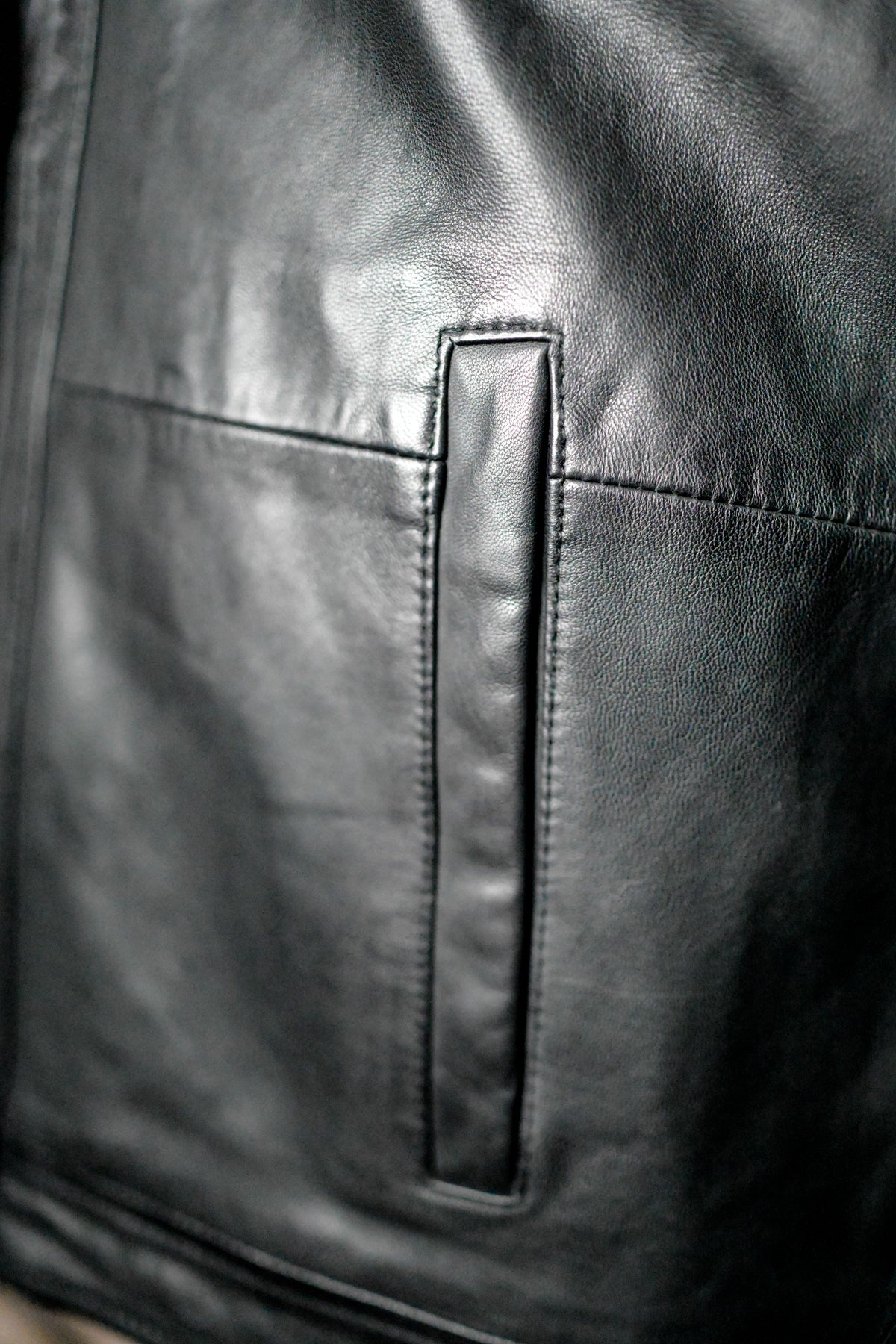 Giles & Jasper Leather Hip Length Jacket