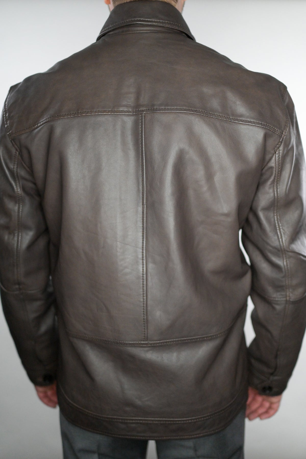 Giles & Jasper Leather Hip Length Jacket