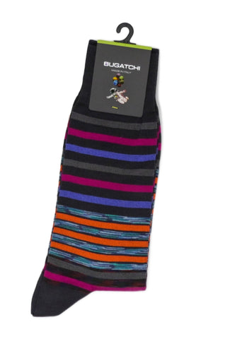 Bugatchi Multitrack Striped Socks