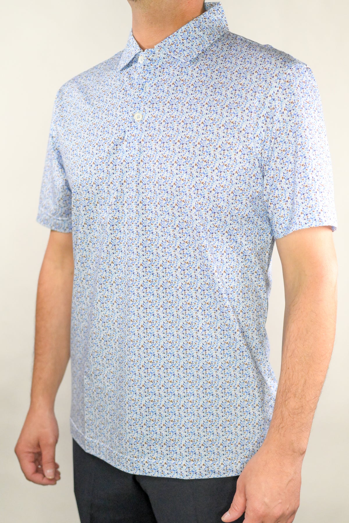 Bugatchi OoohCotton Stretch Abstract Print Polo