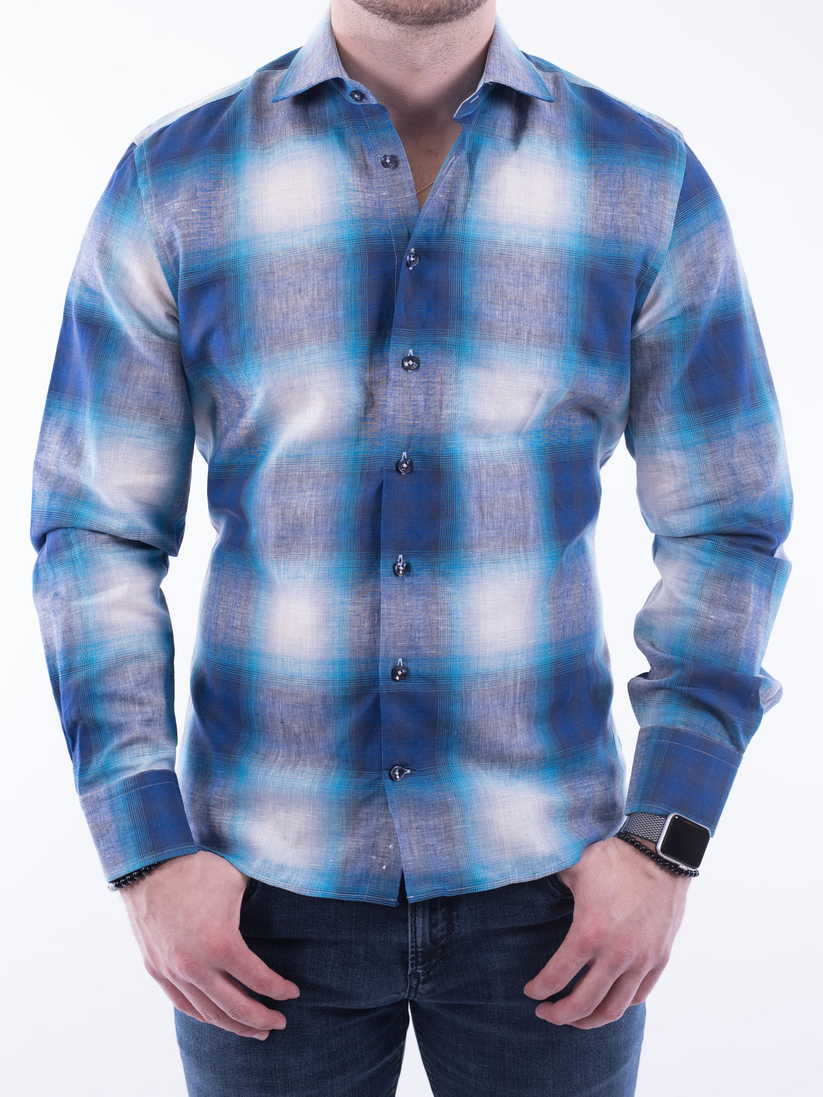 Toscano Plaid Sport Shirt